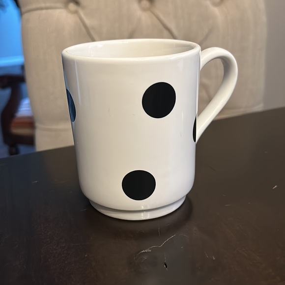 ♠️ kate spade ♠️ NEW YORK LENOX mug with black spots dots - excellent condition! - Picture 2 of 5